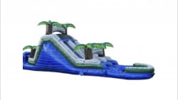 20ft double lane treasure island slide